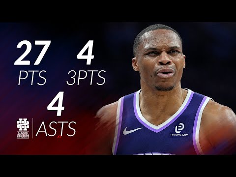 Russell Westbrook 27 pts 4 threes 4 asts vs Pistons 25/26 season
