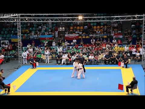 EC2018 Semi finale Women 50kgs  žeburtovič Erika Lithuania Vs Veresniak Alona Ukraine