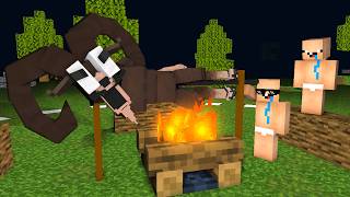1000 Noobs in 99 Nights in the Forest - Minecraft Animation