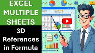Working on Multiple Sheets Simultaneously in Excel || 3D References in Formula #exceltips #excel