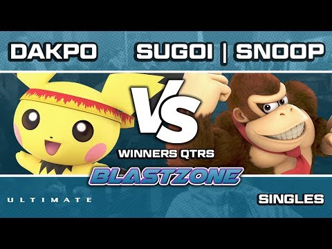 PSG Blastzone: Dakpo (Diddy Kong/Pichu) vs Sugoi | Snoop (Donkey Kong) - Winners Qtrs