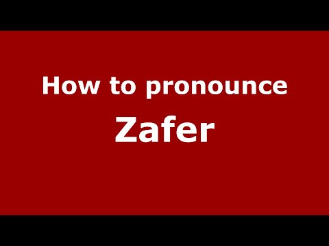 How to pronounce Zafer (Turkish/Adana, Adana, Turkey) - PronounceNames.com