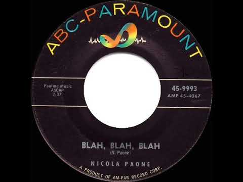 1959 HITS ARCHIVE: Blah, Blah, Blah - Nicola Paone (45 single version)