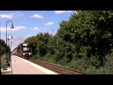NS 6338 leads CN B-780 at Grayslake, IL