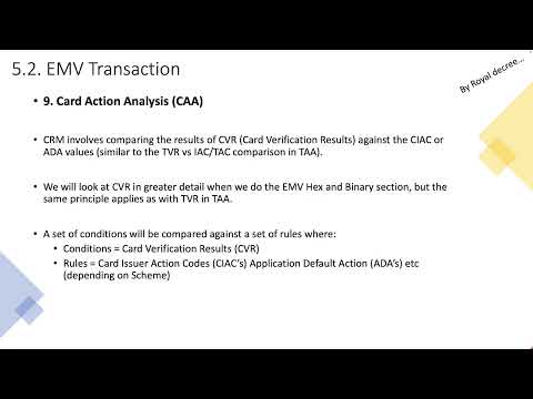 21-EMV Acquiring_EMV Txn_9/14 (Card Action Analysis) - Understanding EMV