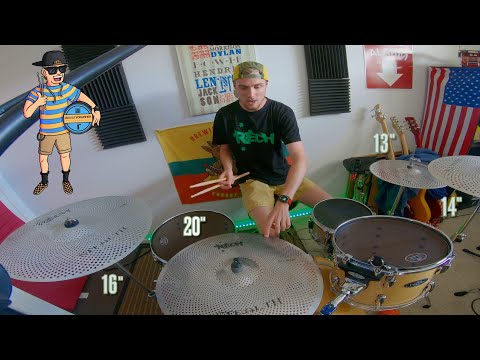 Rech Stealth Low Volume Cymbals & Chaos Mesh Drum Heads Demo | @baileydrummer