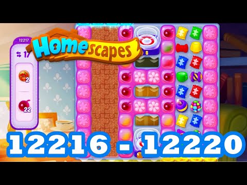 Homescapes Level 12216 - 12220 HD 3 - match puzzle Gameplay | android | IOS | 12217 | 12218 | 12219