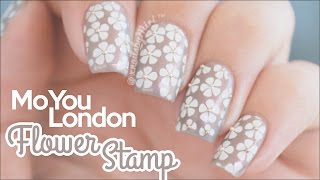 Flowers Stamping Nail Art || using MoYou London "Mother Nature 11" plate