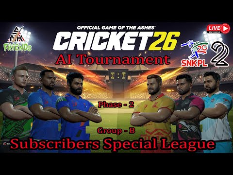 SNKPL Season 22 Phase 2 Group B Round 1 | Subscribers Special Cricket League #cricket26