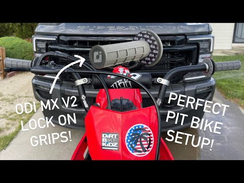 2022 CRF110 ODI Grips And Handlebar Install! EP. 6 #crf110 #pitbike
