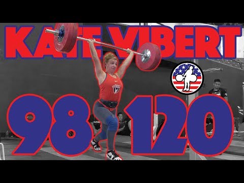 Kate Vibert Heavy Training (98kg Snatch + 120kg C&J + 135kg FS) - 2018 Junior Worlds [4k 60]