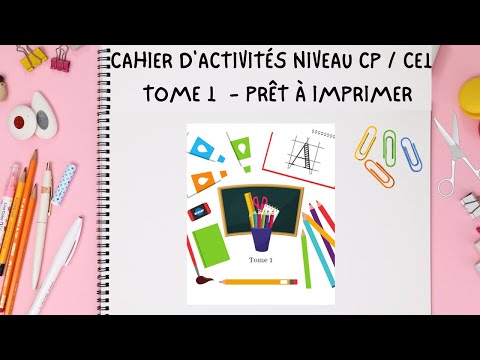 CAHIER D'ACTIVITÉS NIVEAU CP / CE1 - TOME 1 - PRÊT À IMPRIMER