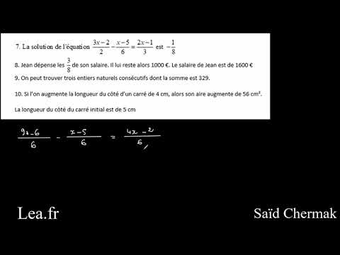Préparer le CRPE : calcul algébrique - Vrai / Faux - correction