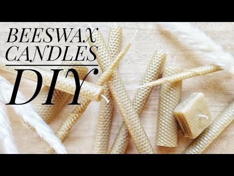 BEESWAX CANDLES DIY // great handmade gift idea