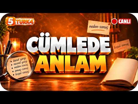 CANLI 🔴 Cümlede Anlam 📙 5TURK4 #2027