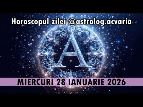 MIERCURI 28 IANUARIE 2026 ☯ HOROSCOPUL ZILEI  @astrolog.acvaria ​