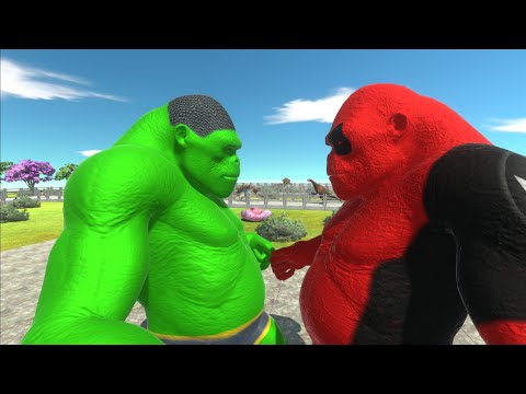 DEADPOOL GORO vs HULK GORO DEATH RUN - Animal Revolt Battle Simulator