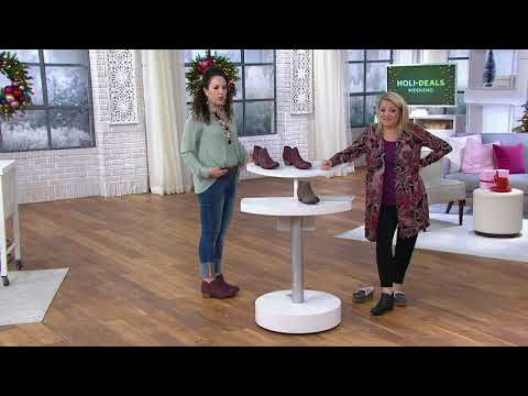 Earth Origins Woven Leather Side-Zip Booties - Alexis on QVC