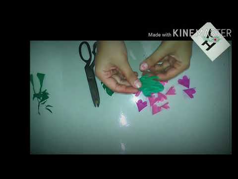 Simple Wisteria flower by using crepe paper