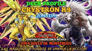 Crystron K9 Deck Profile Competitivo Yu-Gi-Oh 25 Junio 2026 Máquinas & Furros Trabajando Juntos