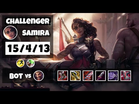 Samira 11.13 Gameplay Challenger Replay Bot Lane - S11 (15/4/13) - OCE
