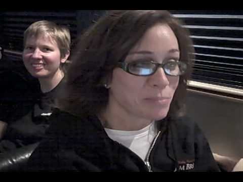 Jim Brickman on his tour bus with Anne Cochran and their crew