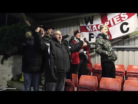 Wimborne Town Fans at Shaftesbury FC.