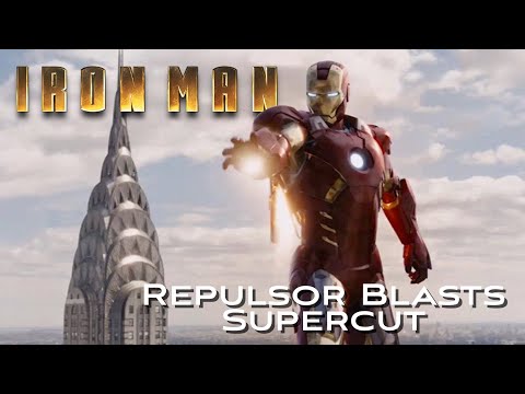 Iron Man Repulsor Blasts Supercut [Iron man - Age of Ultron]