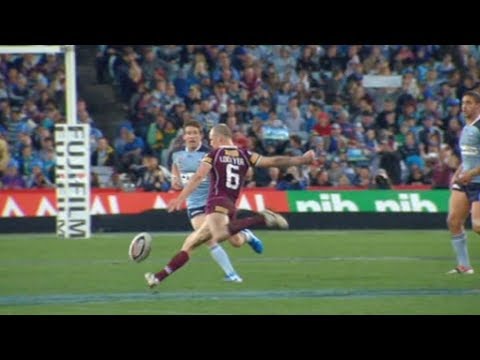 Darren Lockyer's 46 METRE Field Goal! ORIGIN 2010