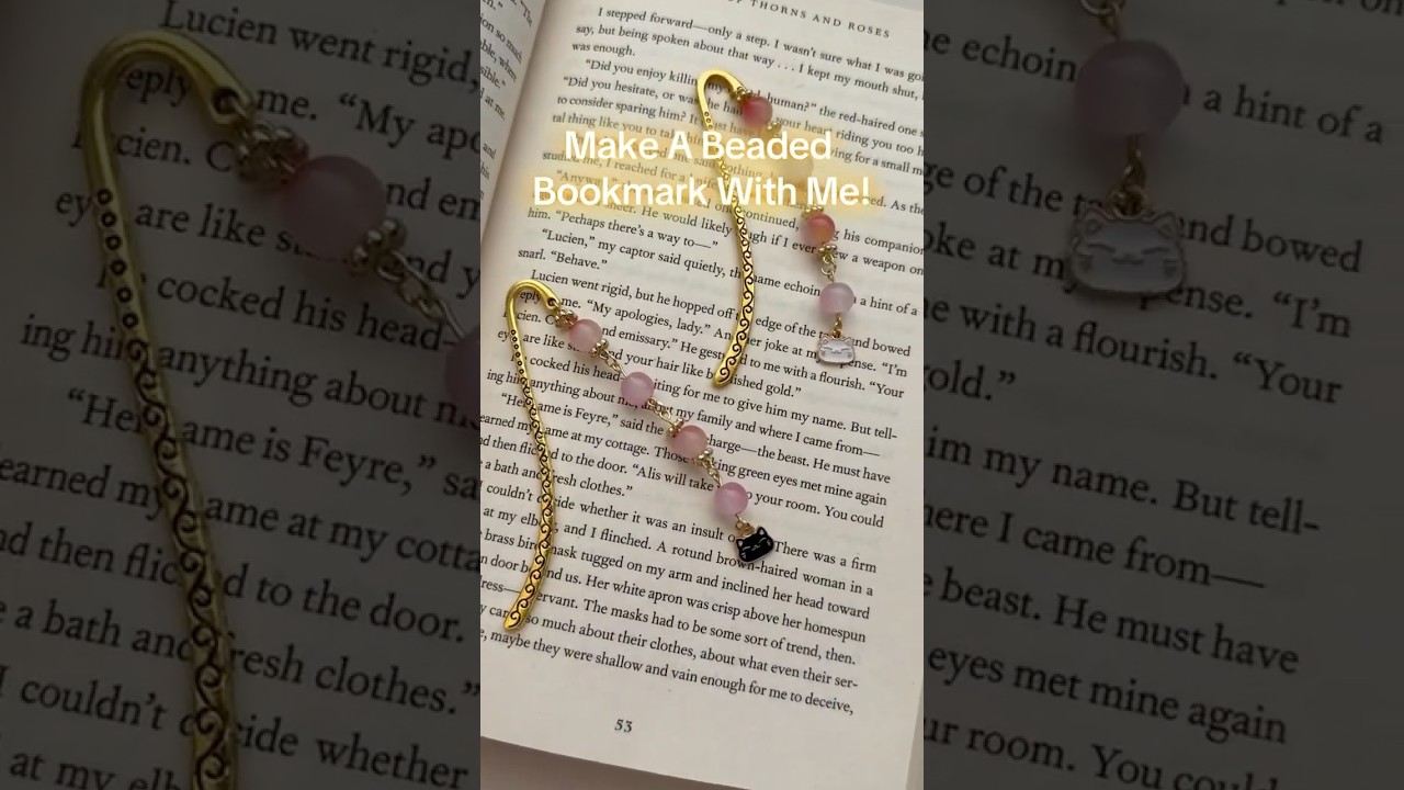 Make a Beaded Bookmark With Me! #booklovers #bookmarks #jewelry #booktube #etsyshop #charms #beads