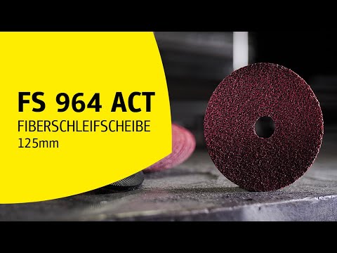 Die FIBERSCHEIBE fürs Grobe! - Für STAHL und EDELSTAHL -  FS 964 ACT | Klingspor