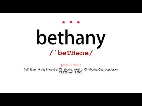 How to pronounce bethany - Vocab Today
