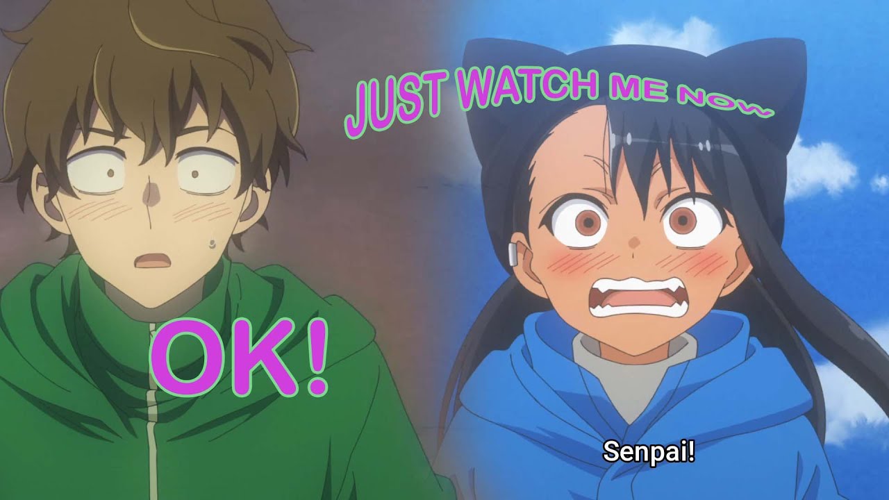 Nagatoro TELLS senpai to WATCH her as she SKIS at night~ | いじらないで長瀞さん 2期 | Nagatoro season 2