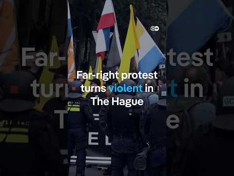 Far-right protest turns violent in The Hague | DW News