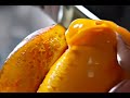 ASMR Mango Slicing Satisfying Knife Through Juicy Flesh