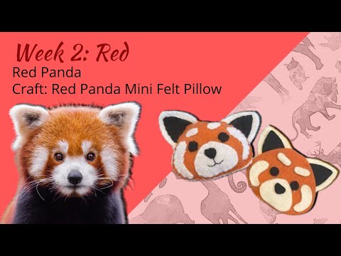 SRP 2021: Red Panda Mini Felt Pillow (Reading Colors Your World Week #2)
