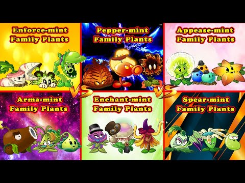 PVZ 2 Random 3 Plants From 6 Mints Families! Which Team Will Win? Plants Vs Zombies 2 - Funny PvZ2