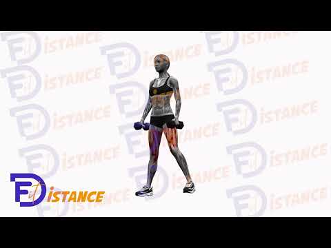 Exercice Fentes latérales avec haltères