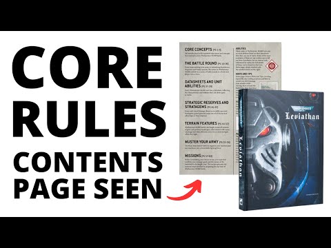 Core Rules Contents Page for 10th Edition 40K Teased - What do they Show?