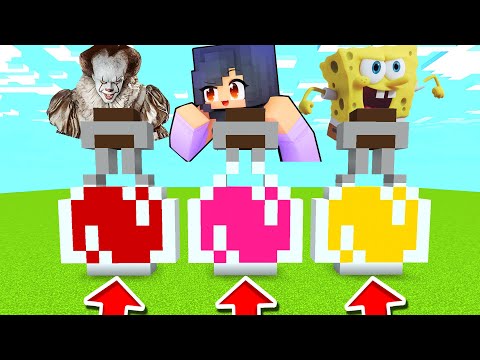 FuzionDroid - Minecraft PE : DO NOT CHOOSE THE WRONG POTION! (Aphmau, Spongebob & Pennywise)
