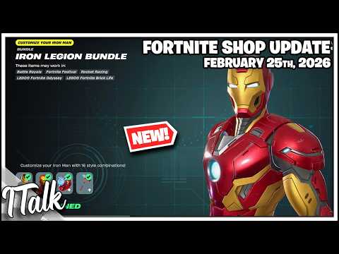 Fortnite Shop IRON MAN IS BACK & *NEW* OVERPRICED KICKS! [February 25th, 2026] (Fortnite Chapter 7)