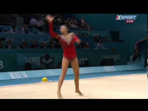 Rebecca Sereda - Ball - Jasmine Kerber - Ribbon - AA Finals - Kiev 2013 Rhythmic Worlds