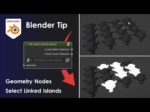 Blender Tip - How to Select Linked Islands in Geometry Nodes