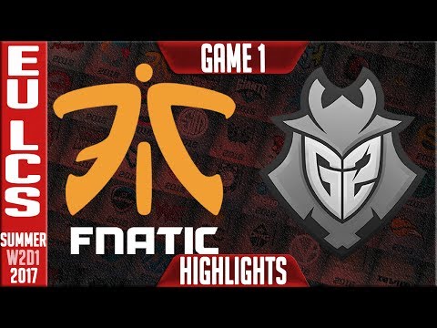 Fnatic vs G2 Esports Game 1 Highlights | EU LCS Week 2 Day 1 Summer 2017 | FNC vs G2 G1