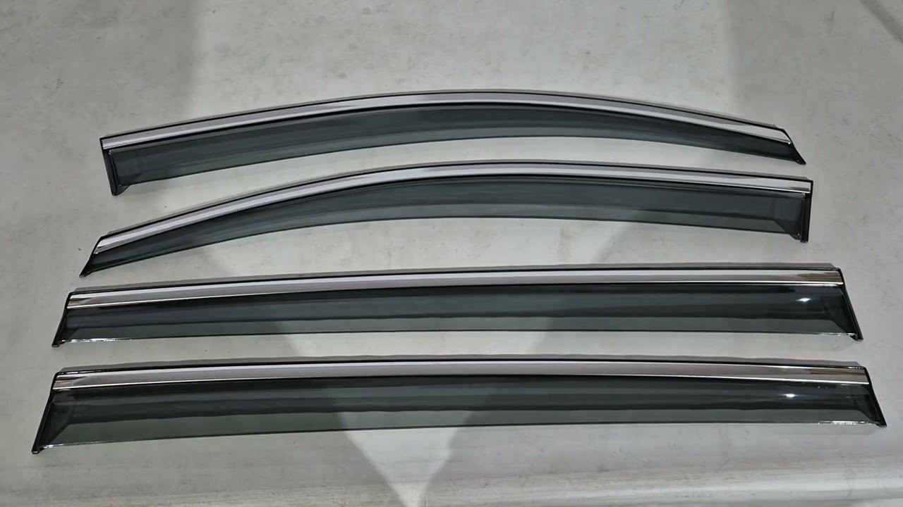 Вітровики з хромованим молдингом Niken Luxury (4 шт) Video 1