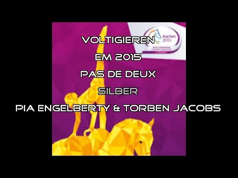 Voltigieren Pas de Deux, Kür Finale, Silber für Pia Engelberty & Porben Jacobs bei der EM 2015