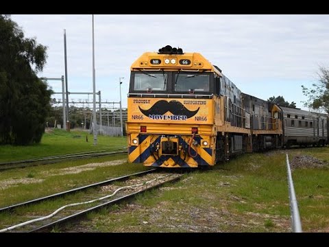 Journey Beyond Rail Pacific National NR66 NR34 hauls 'The Ghan' to start its trip to Darwin 16/08/23