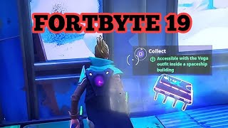 Fortnite Fortbyte 19 Accessible With The Vega Outfit Inside A Spaceship Building Exact Location