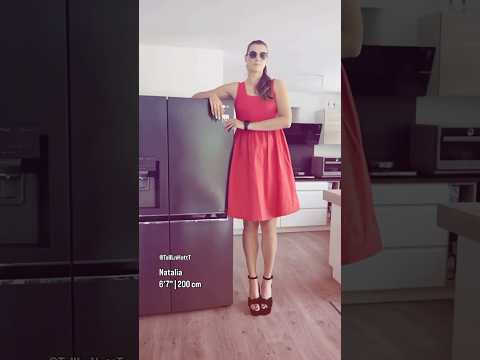Tall Girl Magic - 6’7” Super Tall Woman vs. 5’11” Fridge