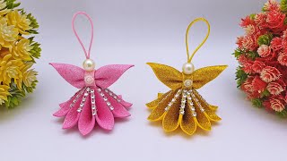 How to Make Christmas Angel - Glitter Foam Christmas Ornaments - DIY Handmade Xmas Craft Ideas